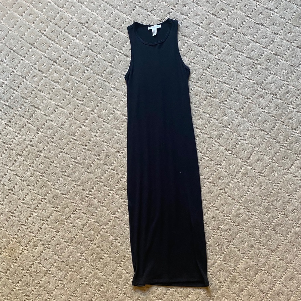 NEW black fitted midi dress